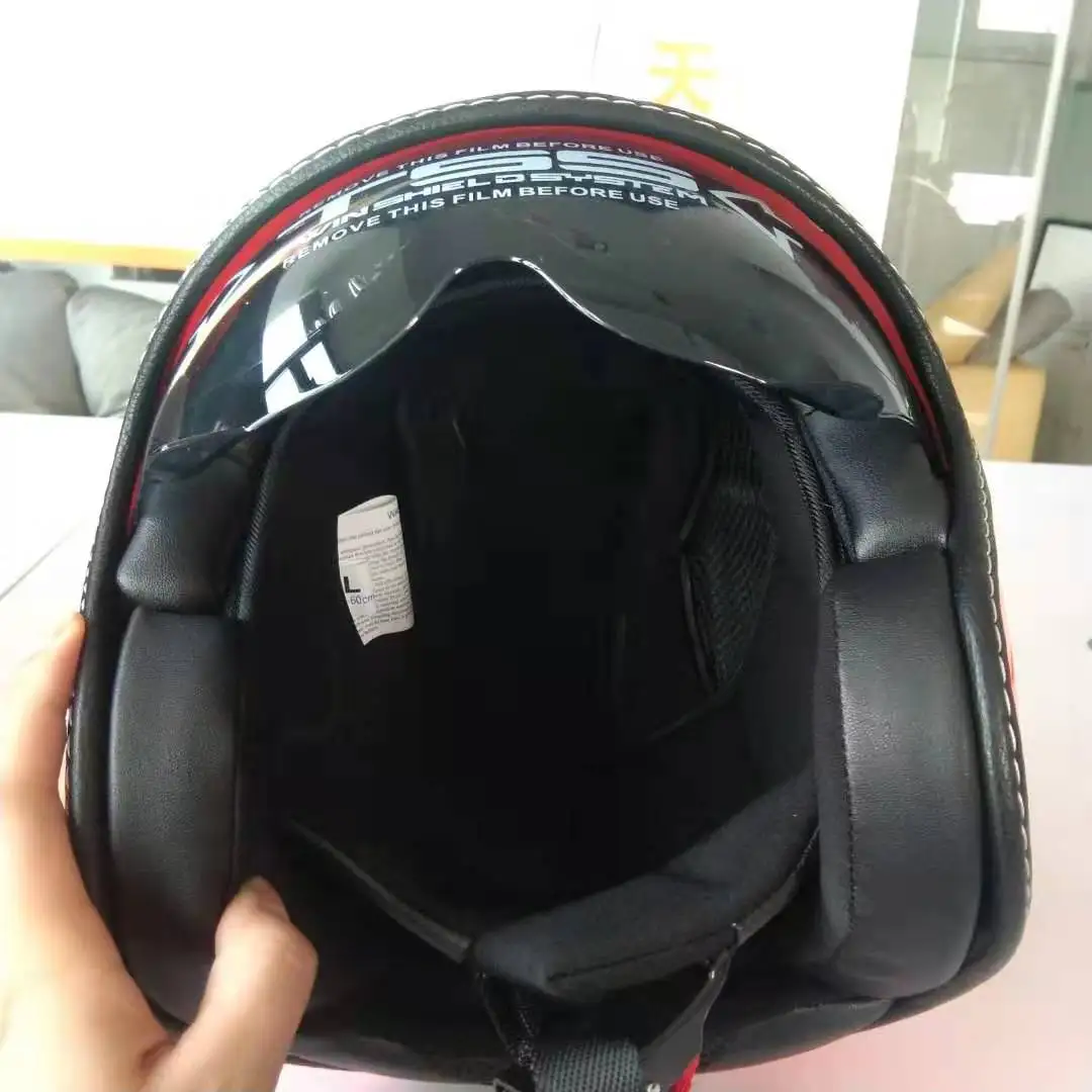 Ярко-оранжевый 818 полулицевой мотошлем с сертификатом