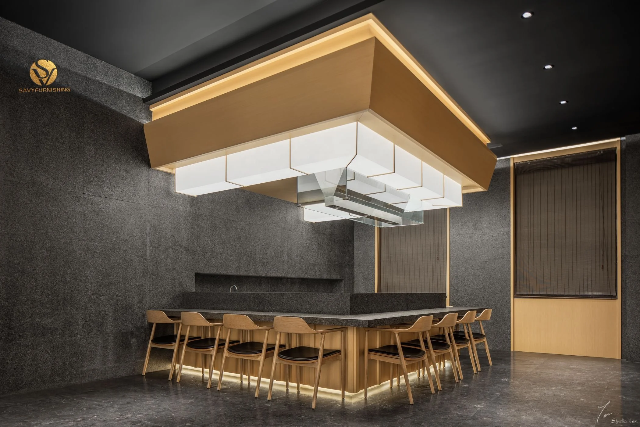 Modern Sushi Bar Counter Japanese Restaurant Interior Design Commercial  Restaurant Furniture Factory, image size:2100x1400