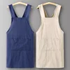 Cross band pure cotton purplish blue+Beige