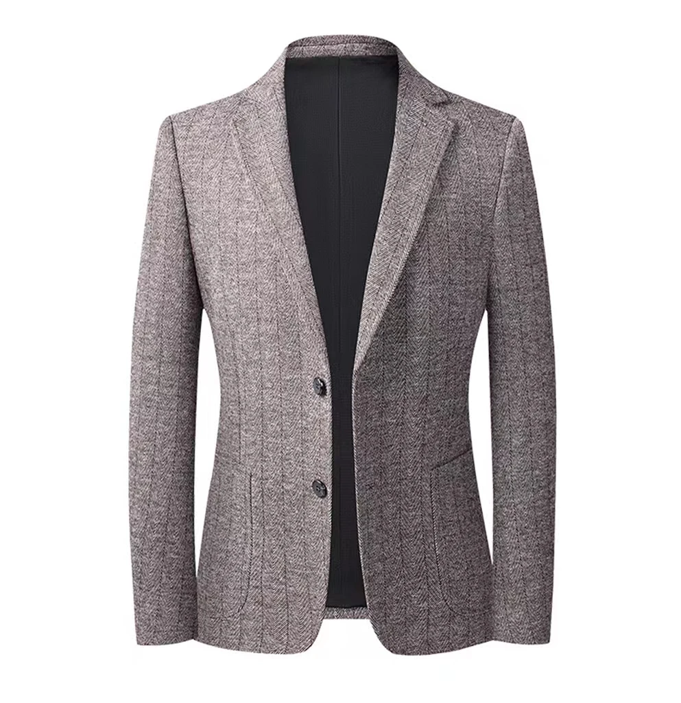 Men Casual Blazers Jacket Men Cashmere Coat British Stylish Vintage ...