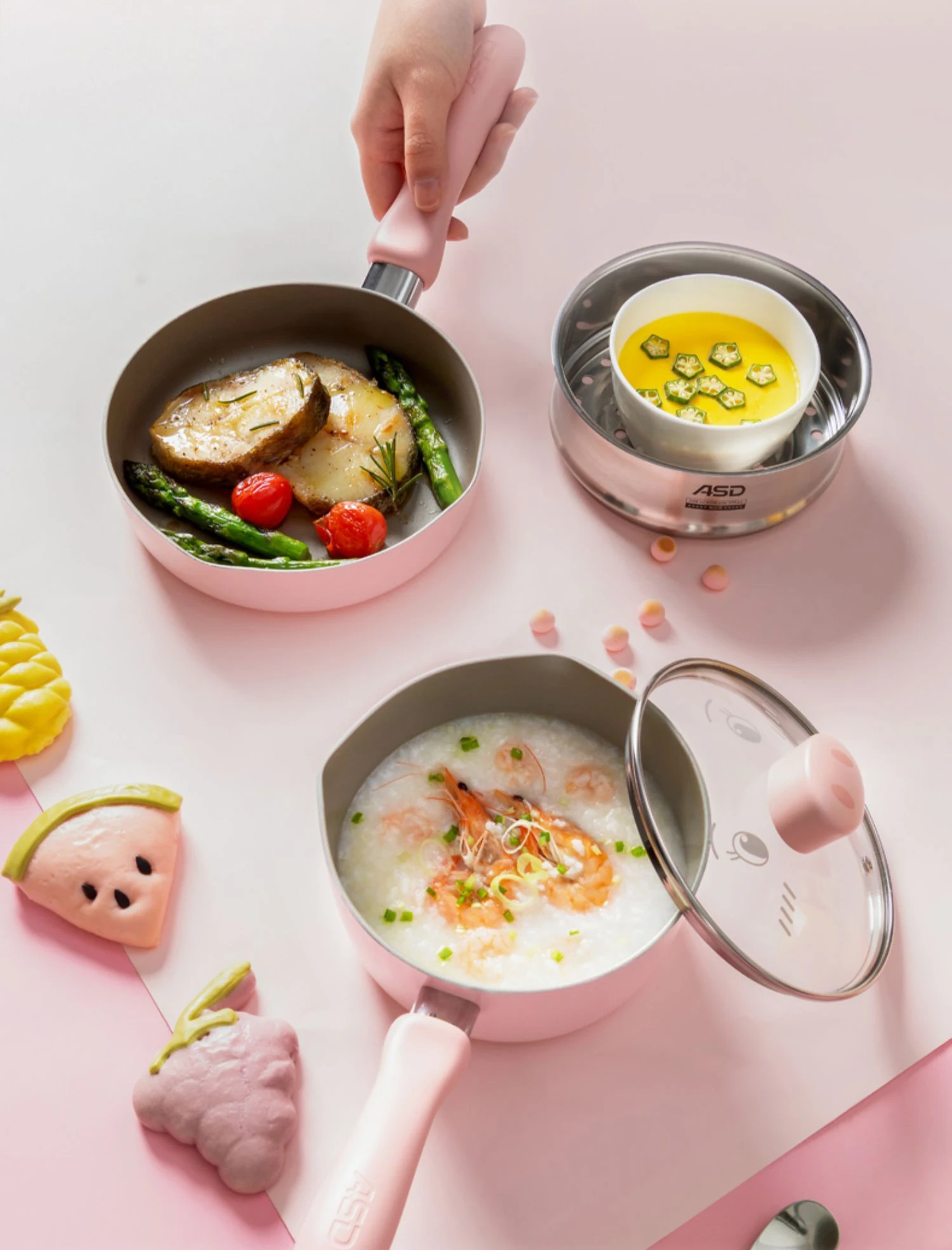 Cute Complementary Food Pots And Pans Induction Mini Frying Pan ...