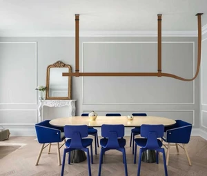 ECOJAS villa living room decor chandelier 2026 New design style Belt light