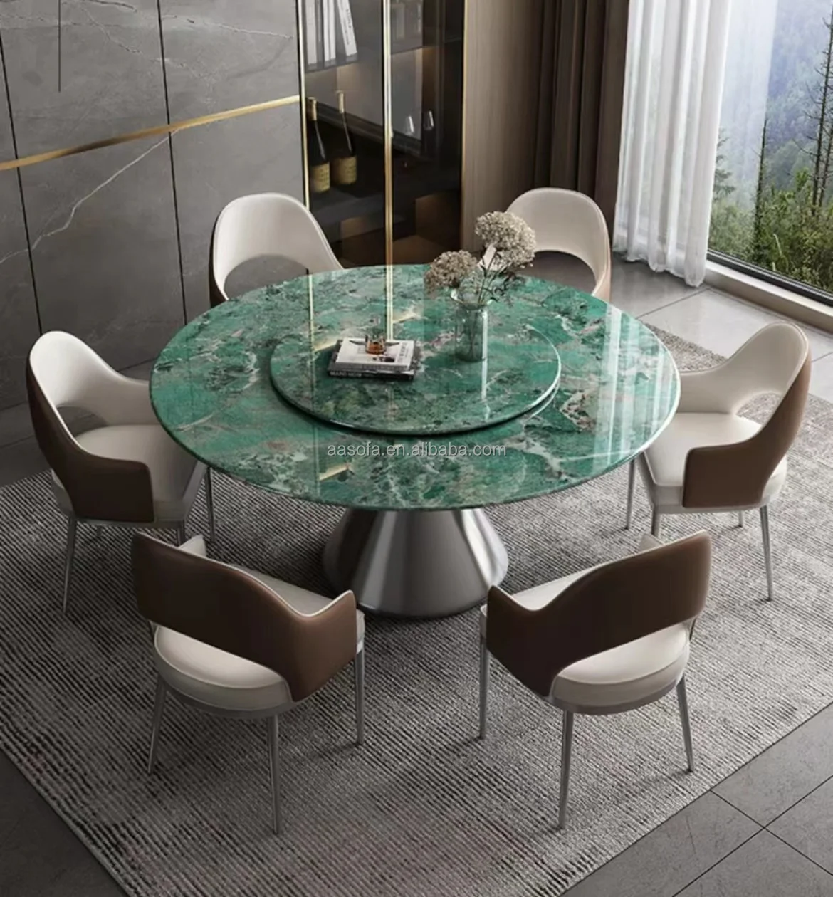 Kitchen Table White Table Green Chairs White Round Dining Table