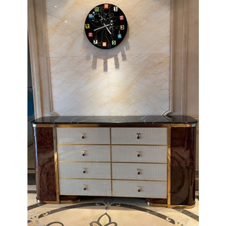 521C New Designs 8 Drawers Buffet Cabinet Dining Room Sets Sideboard Cabinet Modern Buffet Table