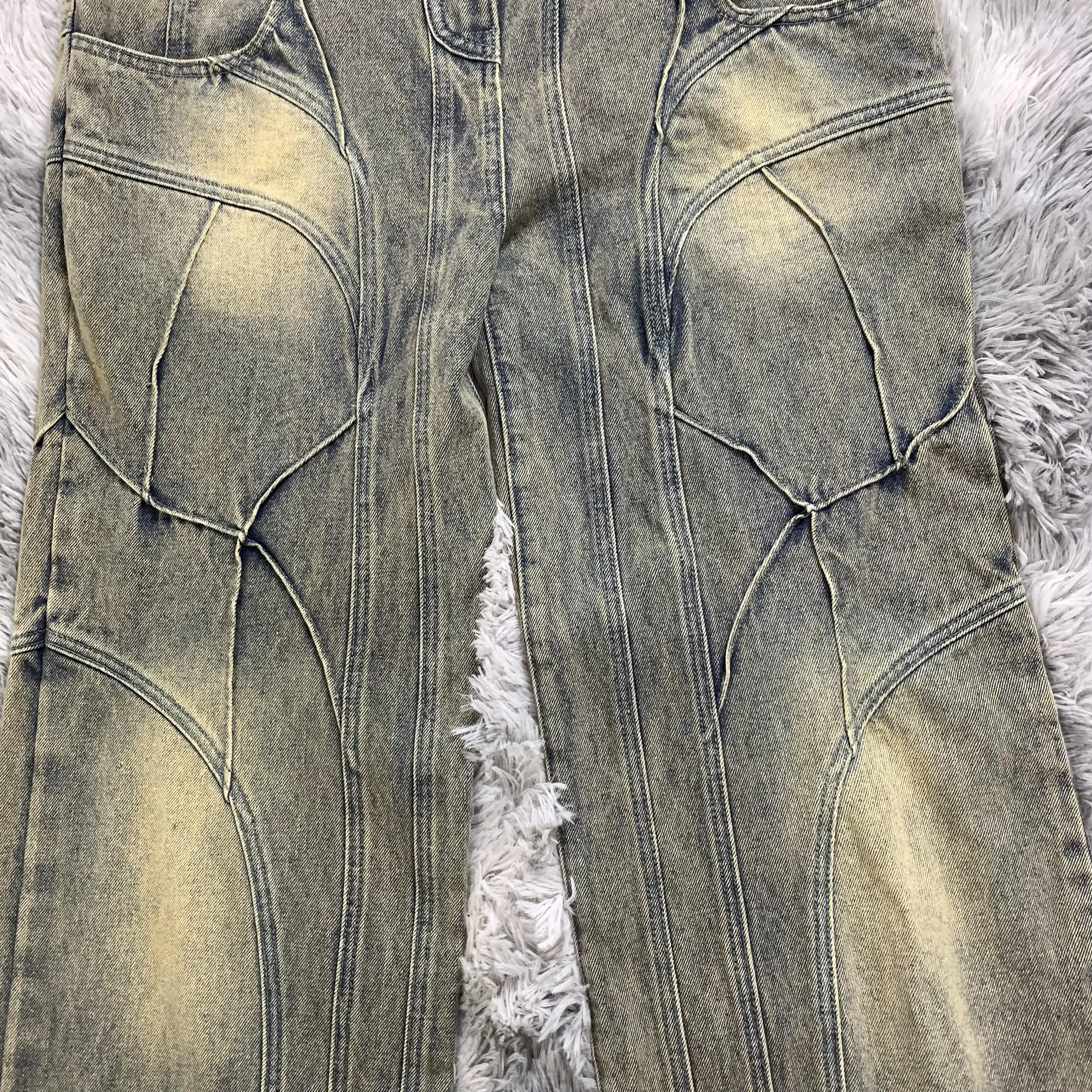 DENIMGUYS Custom Y2K Men's Washed Jeans - Gothic Street Wear