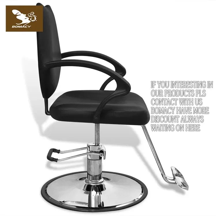 Bomacy Hair Salon Furniture Cheap Price Black Simple Business Design Barber Chair