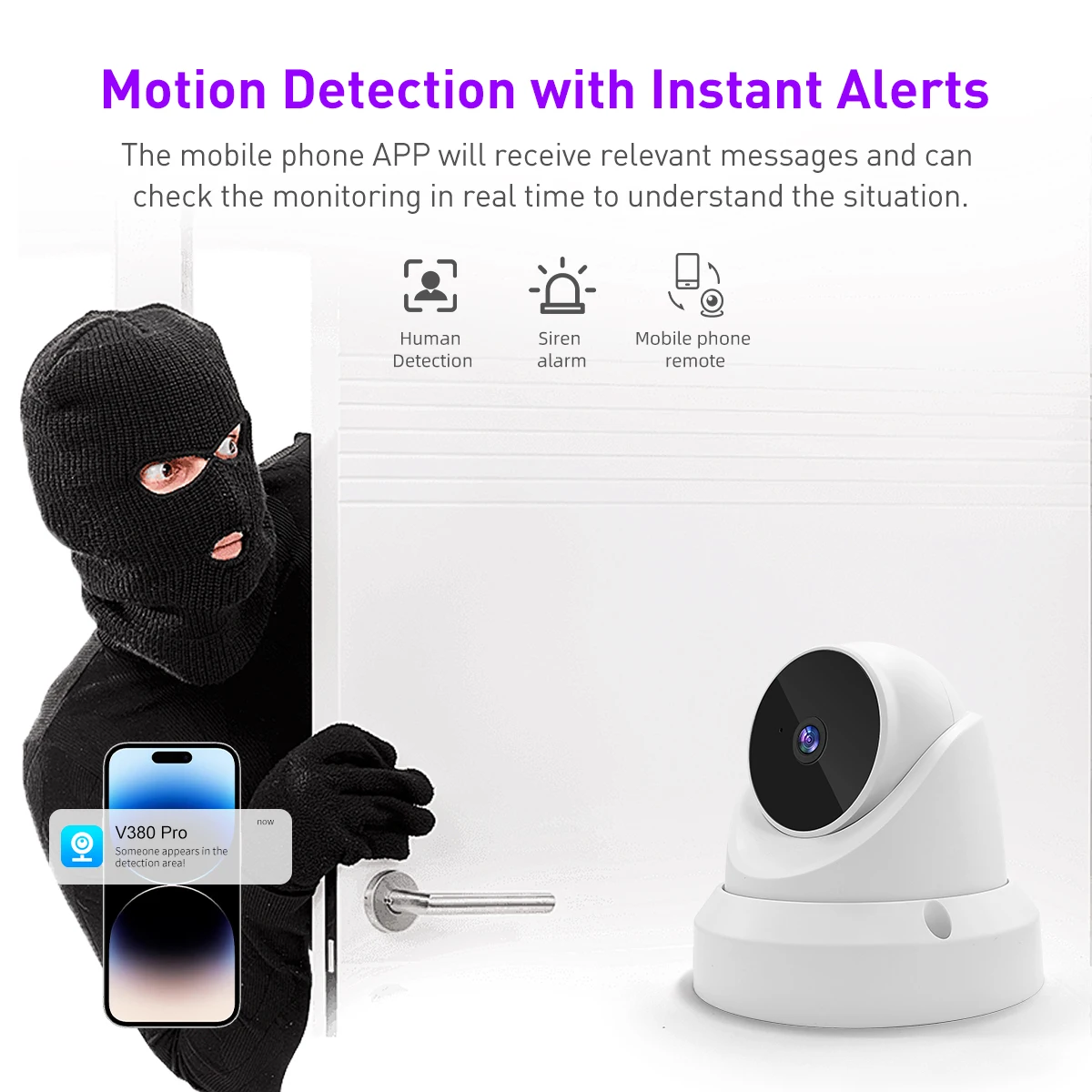 product v380 rt1 3mp indoor wifi security camera hd ptz cctv with night vision alarm storage motion detection tf card  cloud data-58