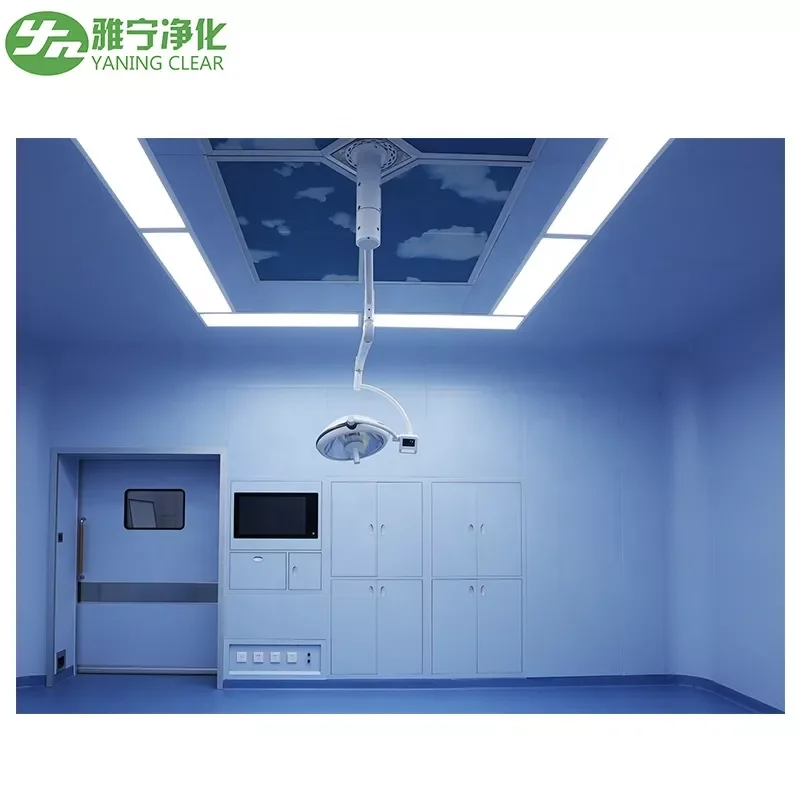 Hôpital ou portes salle d'opération modulaire hermétique coulissante automatique 9