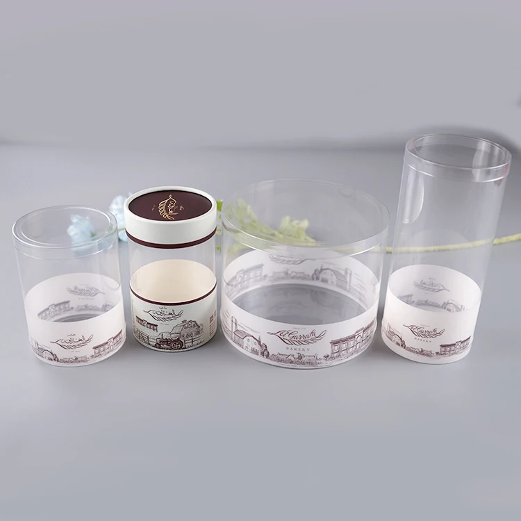 Cylinder Plastic Round Tube Box Custom Clear PET Tennis Balls Gift Cylindrical Transparent Packaging