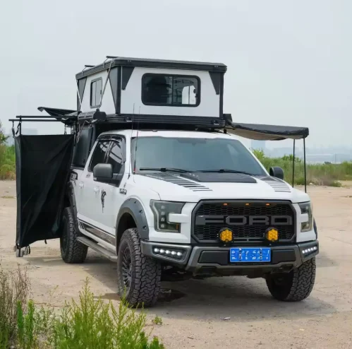 Barraca de Teto Automática de Dupla Camada para Terrenos Irregulares da Pioneer, Abertura Rápida e Automática para Camper Turístico
