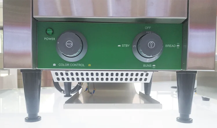 Slice Extra Wide Slot Bread Begal Toaster Good Motor to Bake Evenly Reheat Defrost Shade Electric Conveyor Toaster