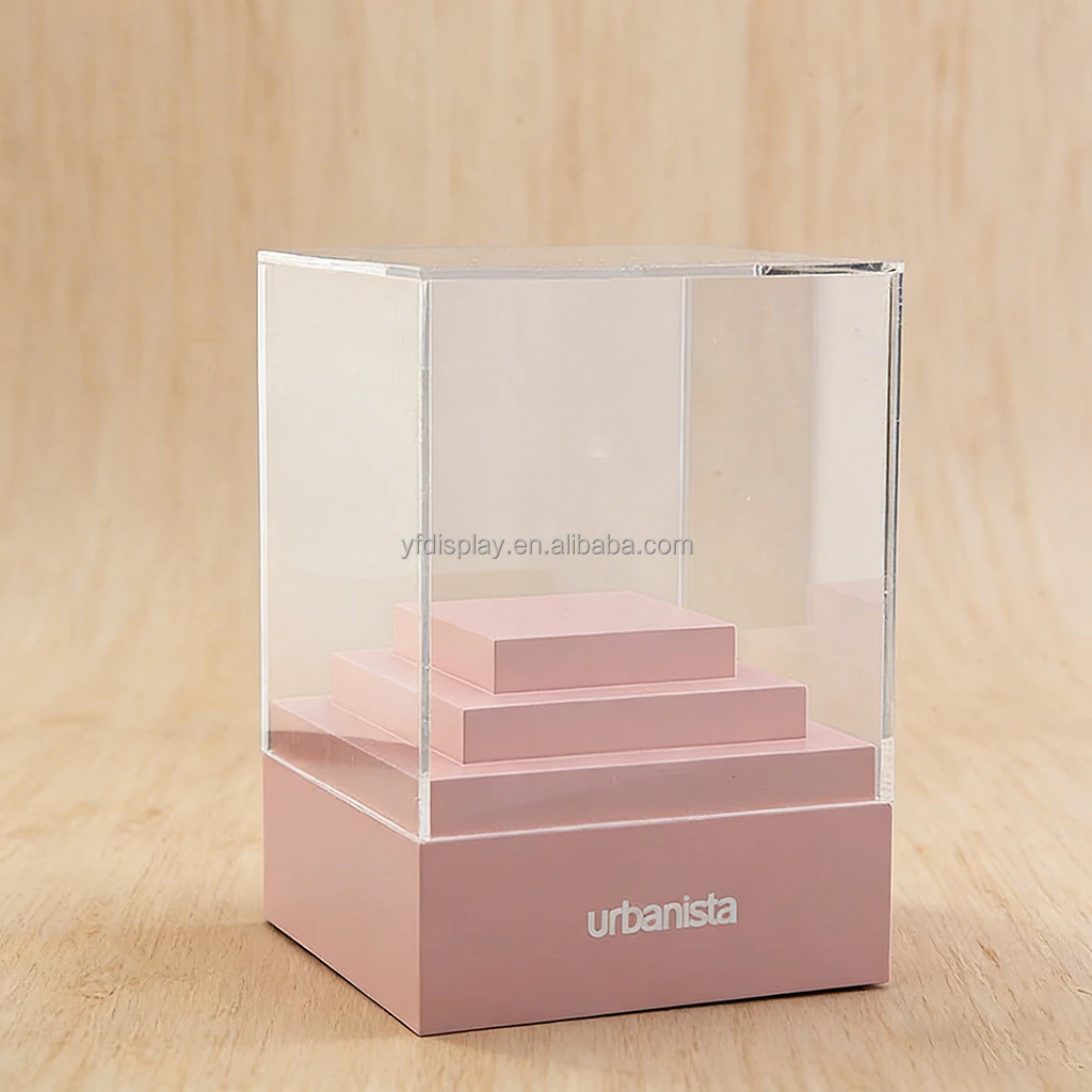 Customized Transparent Acrylic Display Box - 8x8x8 Inches