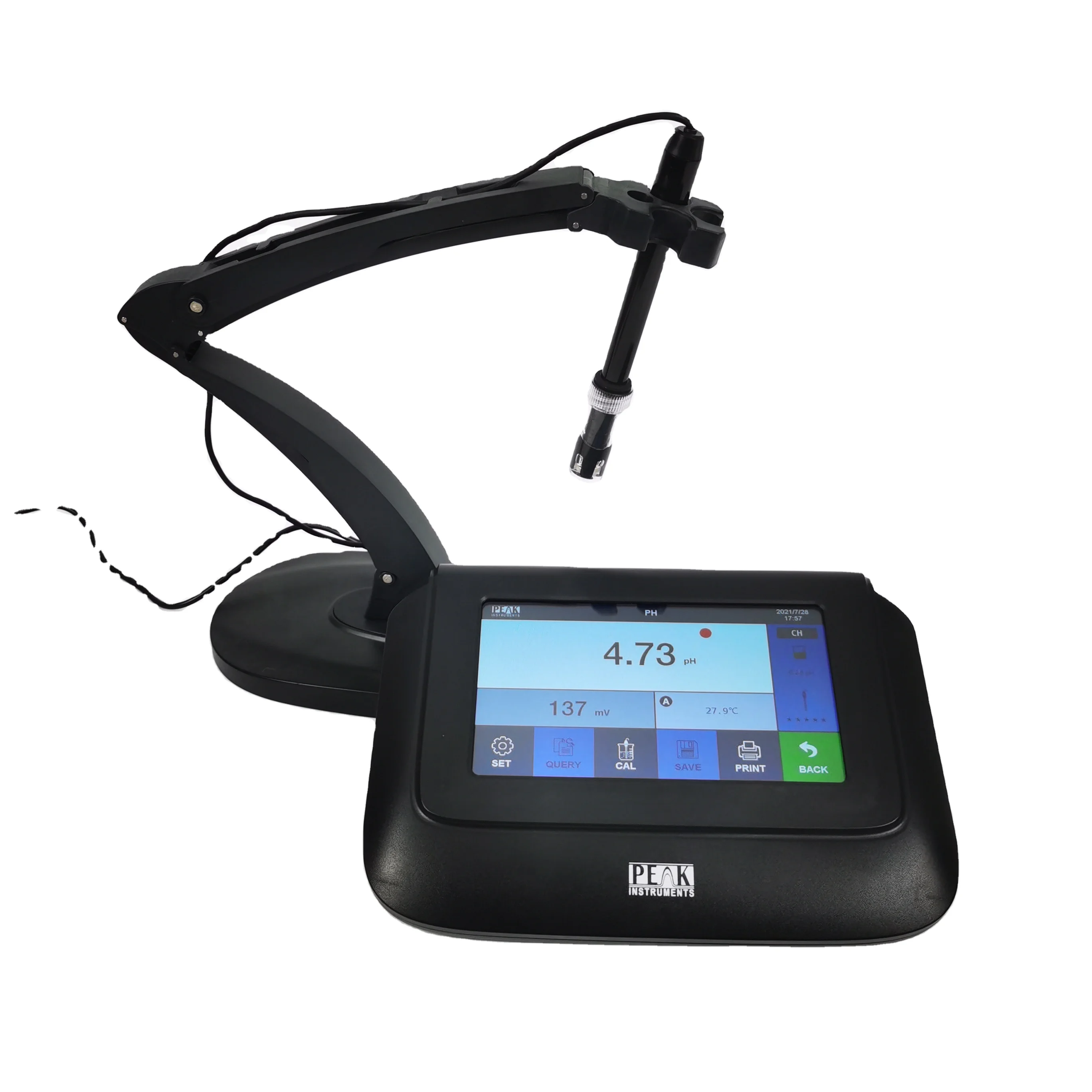 High Quality Bench Ph Meter Peak Instruments Bench Top 7 Inch LCD Touch Screen PH Meter