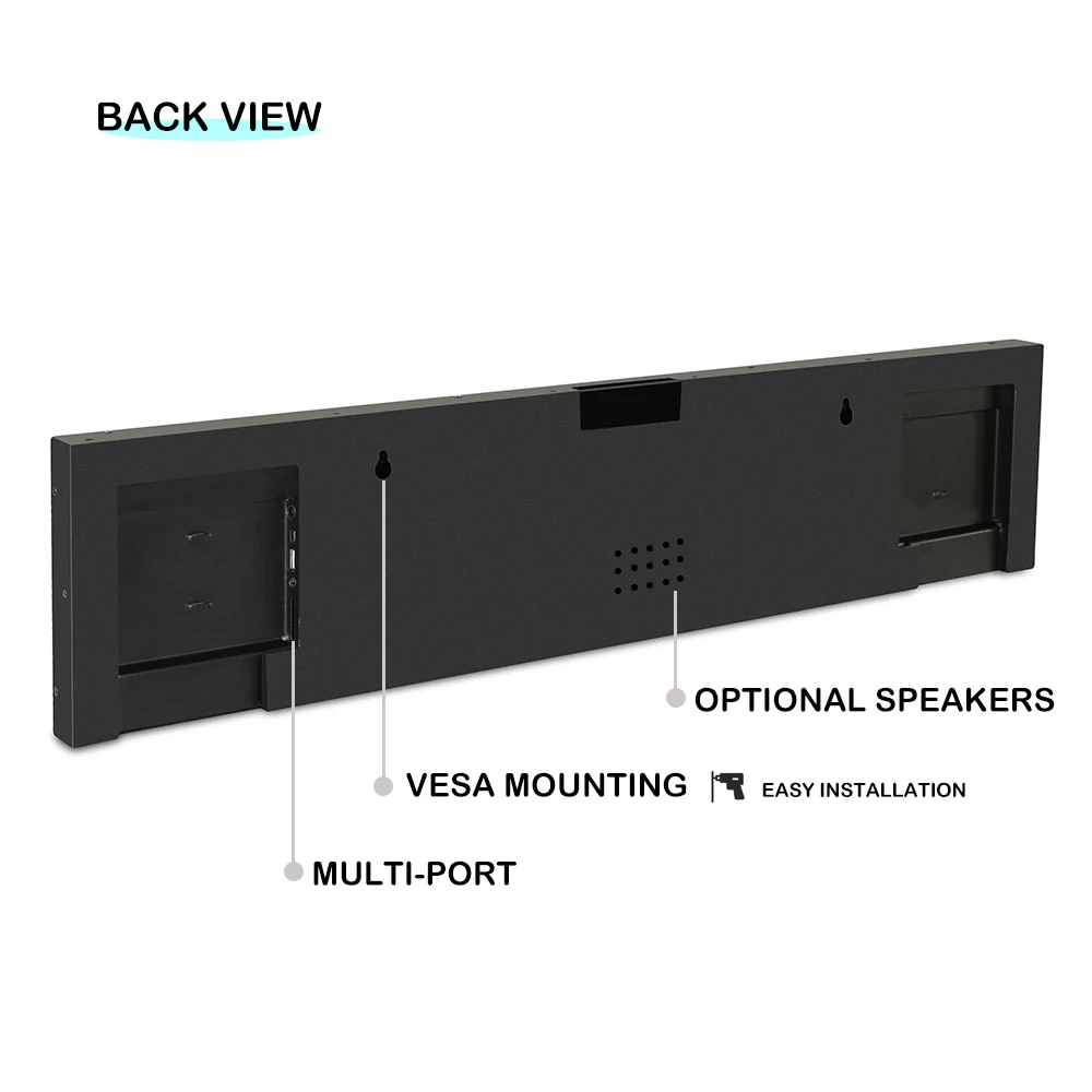 Android Shelf Edge Display 19 23 24 35 36 48 Inch  ultra Wide Monitor Wall Mount Stretched Stretch bar Type Lcd Screen Display