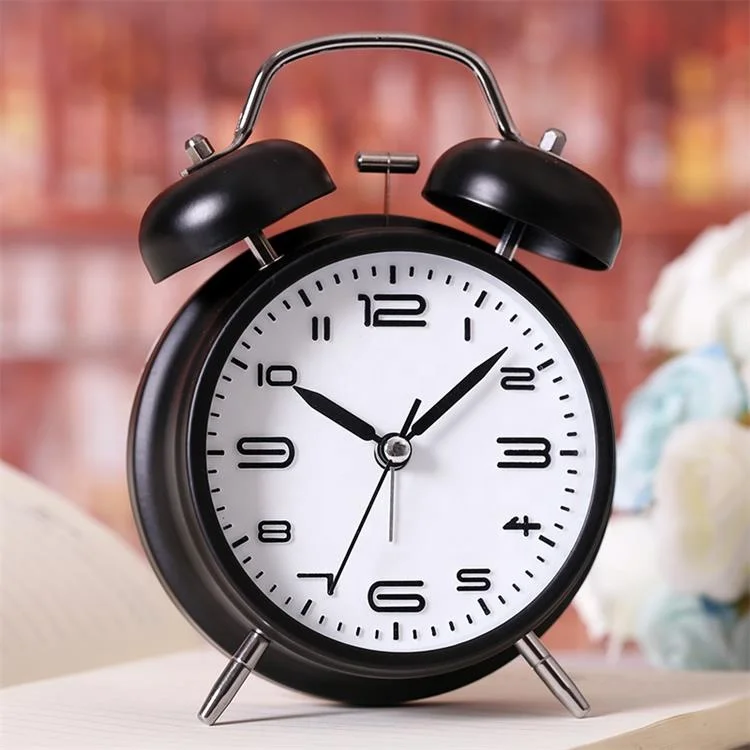 Creative Color Metal Alarm Luminous Clock Student Bedside Desktop Clock for Child Bedroom