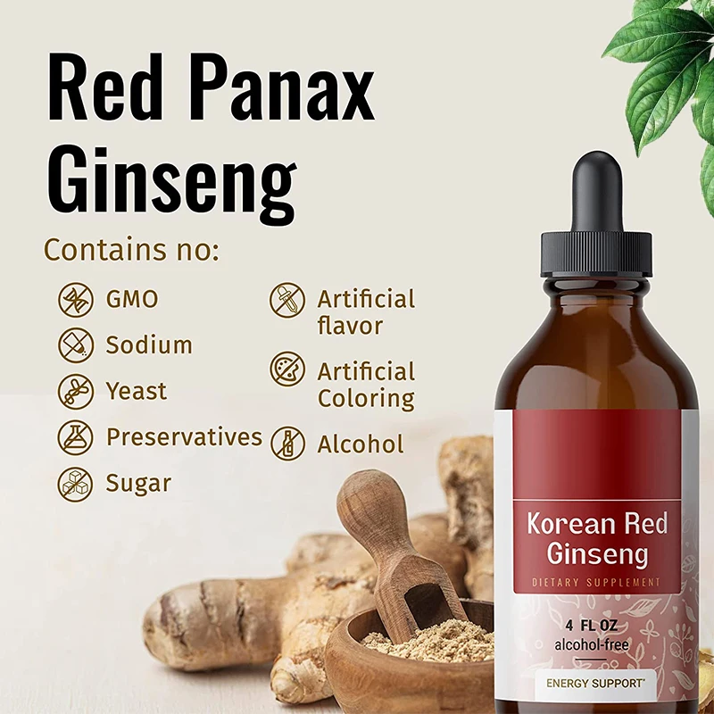 Oem Ginseng Liquid Korean Red Ginseng Extract Liquid Drops Provide Energy Panax Ginseng Drops