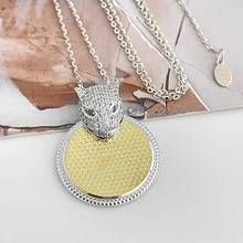 Luxury Fine Designer Animal Panther Zirconia 18K Gold Rhodium Plated 925 Sterling Silver CNC Pendant Necklaces Jewelry for Women