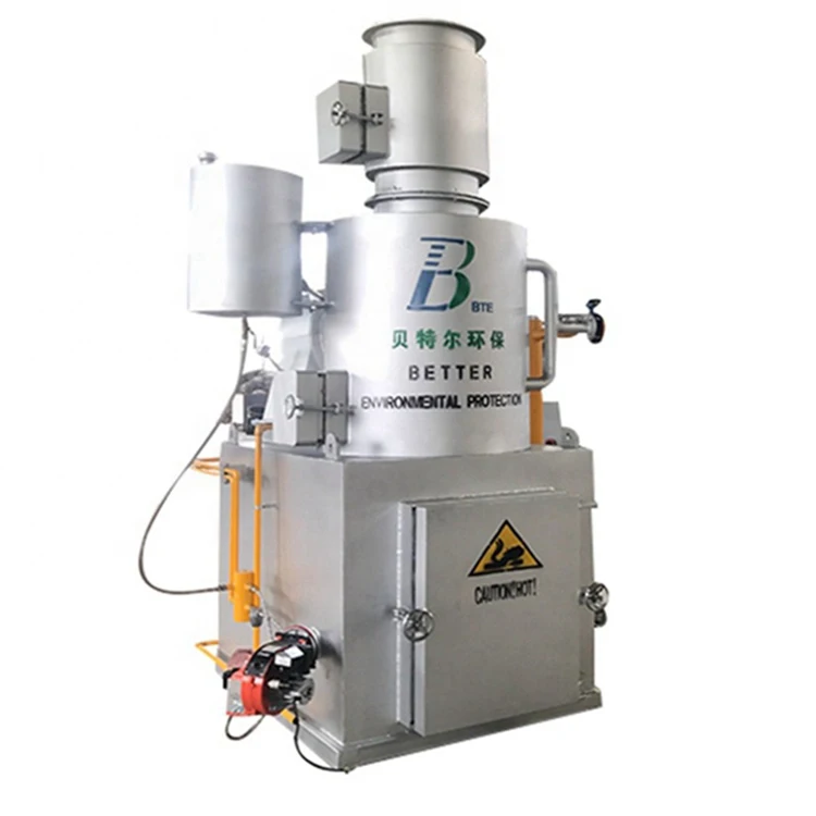 Two Chambers Fully Burning Poultry Dead Chicken Pet Medical Waste Incinerator Burner Pet Animal Cremation Machine