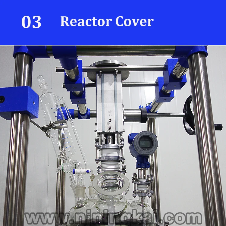 Laboratory 20 liters 50 liters bioreactor glass reactor factory