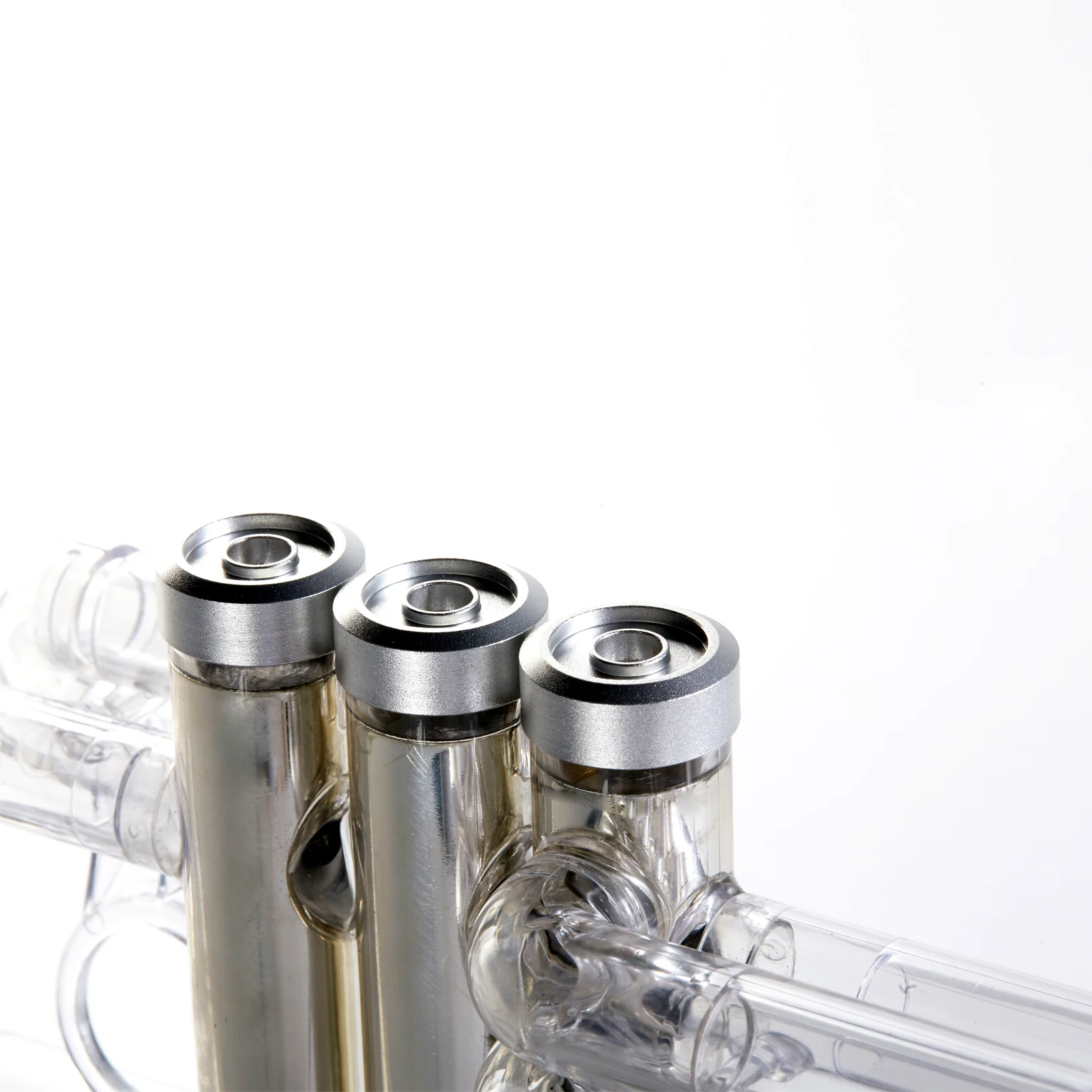 プロのための透明なプラスチックトランペットPUレザーキャリング