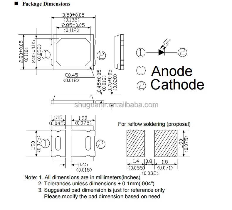 Smd Planar Photodiode,Pd6768c,650nm Peak Sensing Wavelength ...