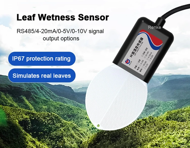 Renke RS485 Modbus Leaves Surface Moisture Test Leaf Wetness Sensor Price for Agriculture