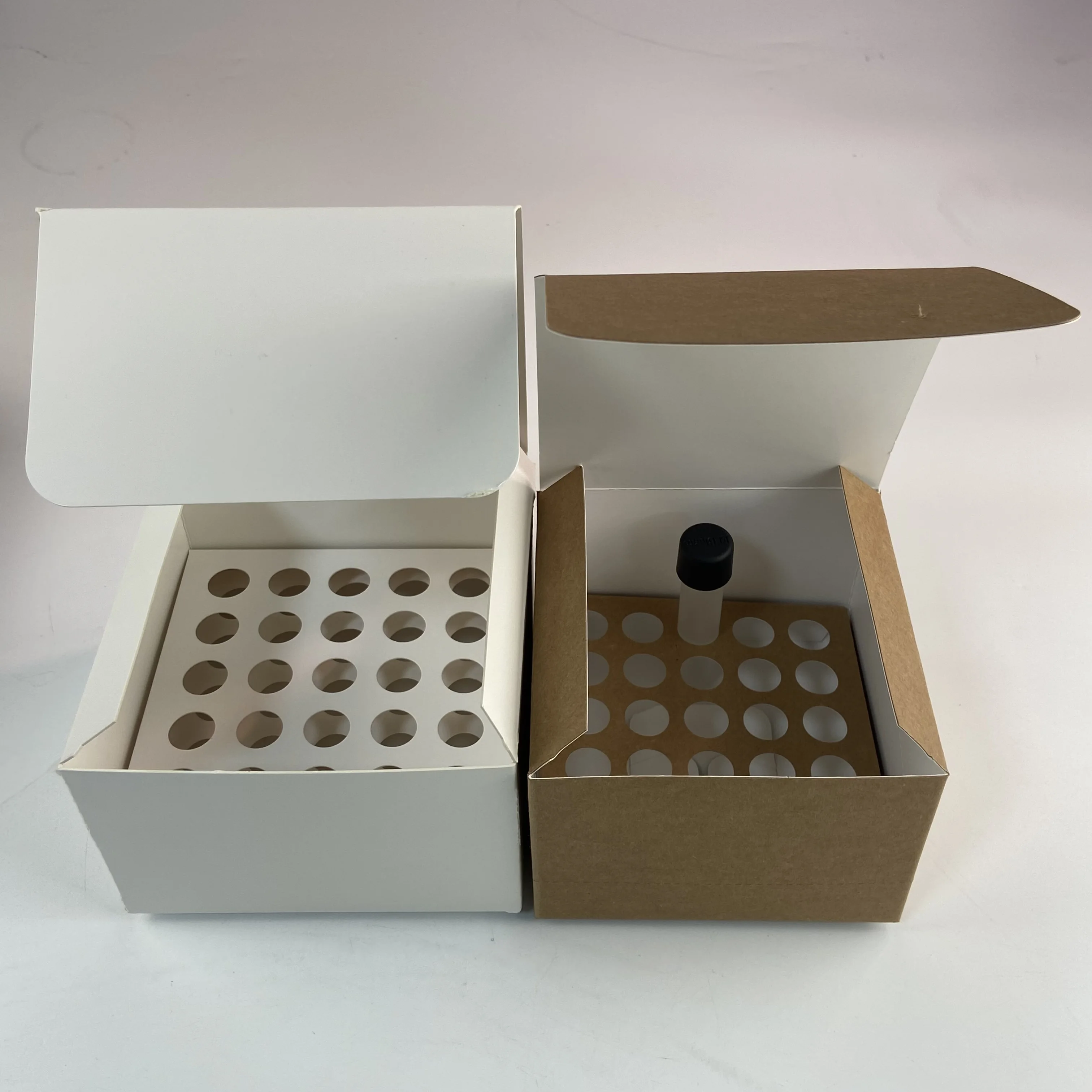Custompackaging Display Box With Paper Holes Insert For Pre Tubes ...