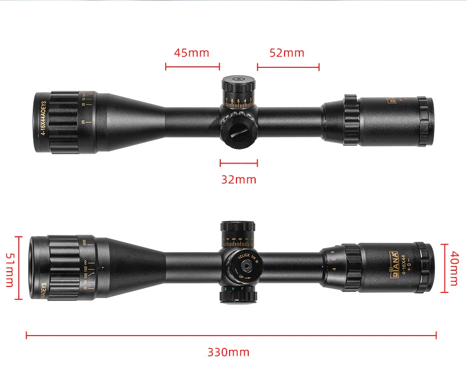 DIANA 4-16X44 Tactical Scope - Precision and Illumination