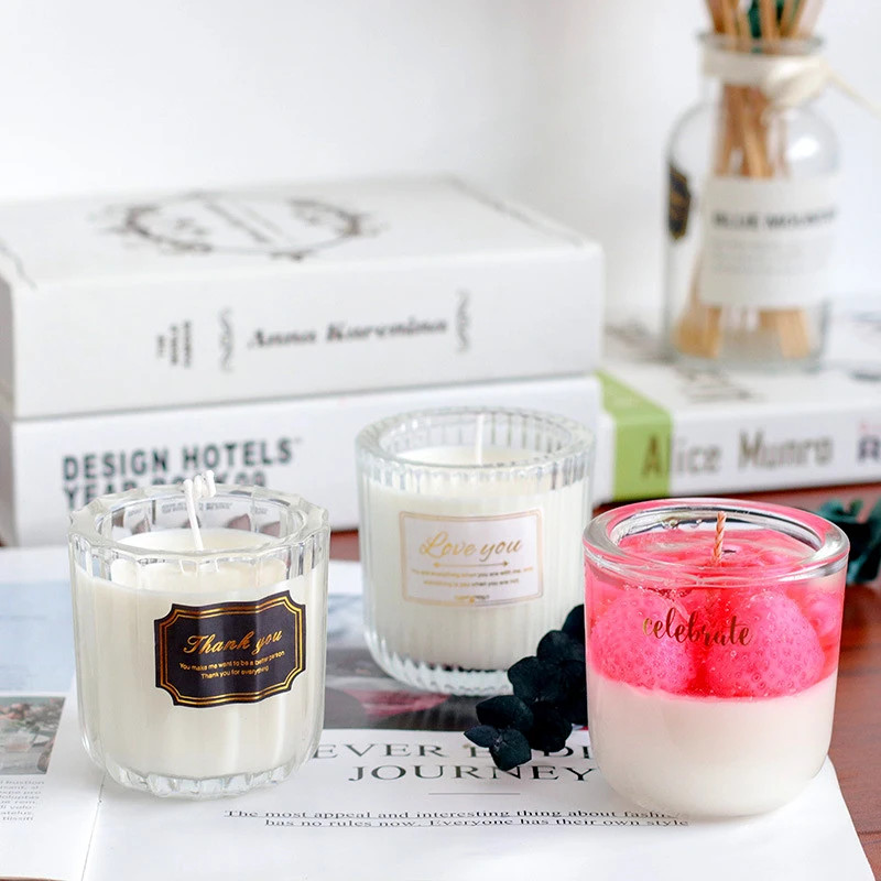 Wholesale Custom 5oz 10oz Empty Latest Luxury Clear Glass Unique Candle ...