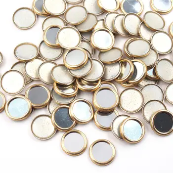 Factory Wholesale 11mm Gold Edged Silver Surface Hot Stamping Sheet, Wrapped Mirror Hot Stamping Sheet, DIY Clothing Accessories