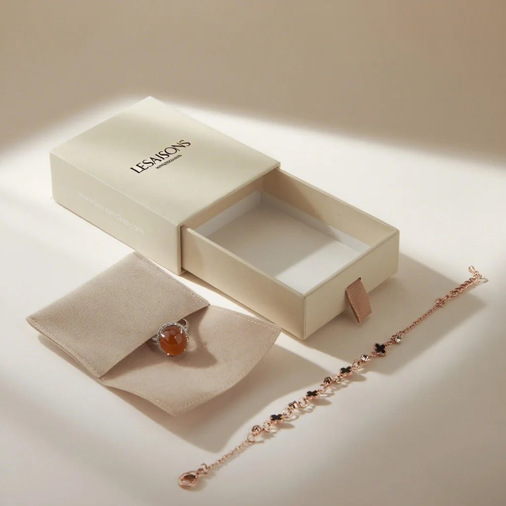 Unique Custom Cardboard Jewelry Box – Small Gift Packaging for Girls' Earrings, Necklaces & Keepsakes