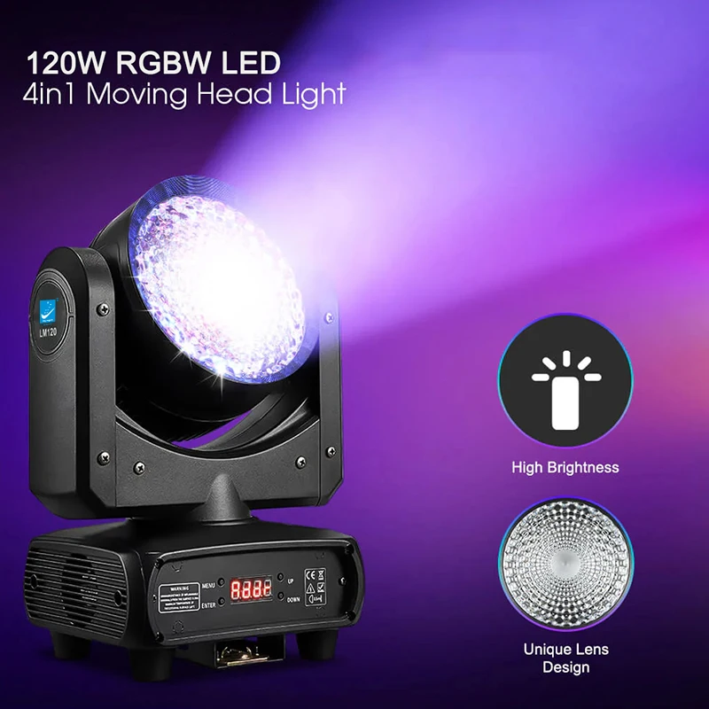 ムービングライト ディスコライト 120W LED 3in1 日本コンセント