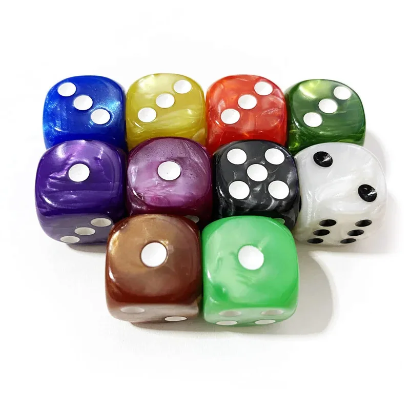 Wholesale Printing Logo Multicolor Round Corner 6 Sided Dice Set Precision Backgammon Dice for Game