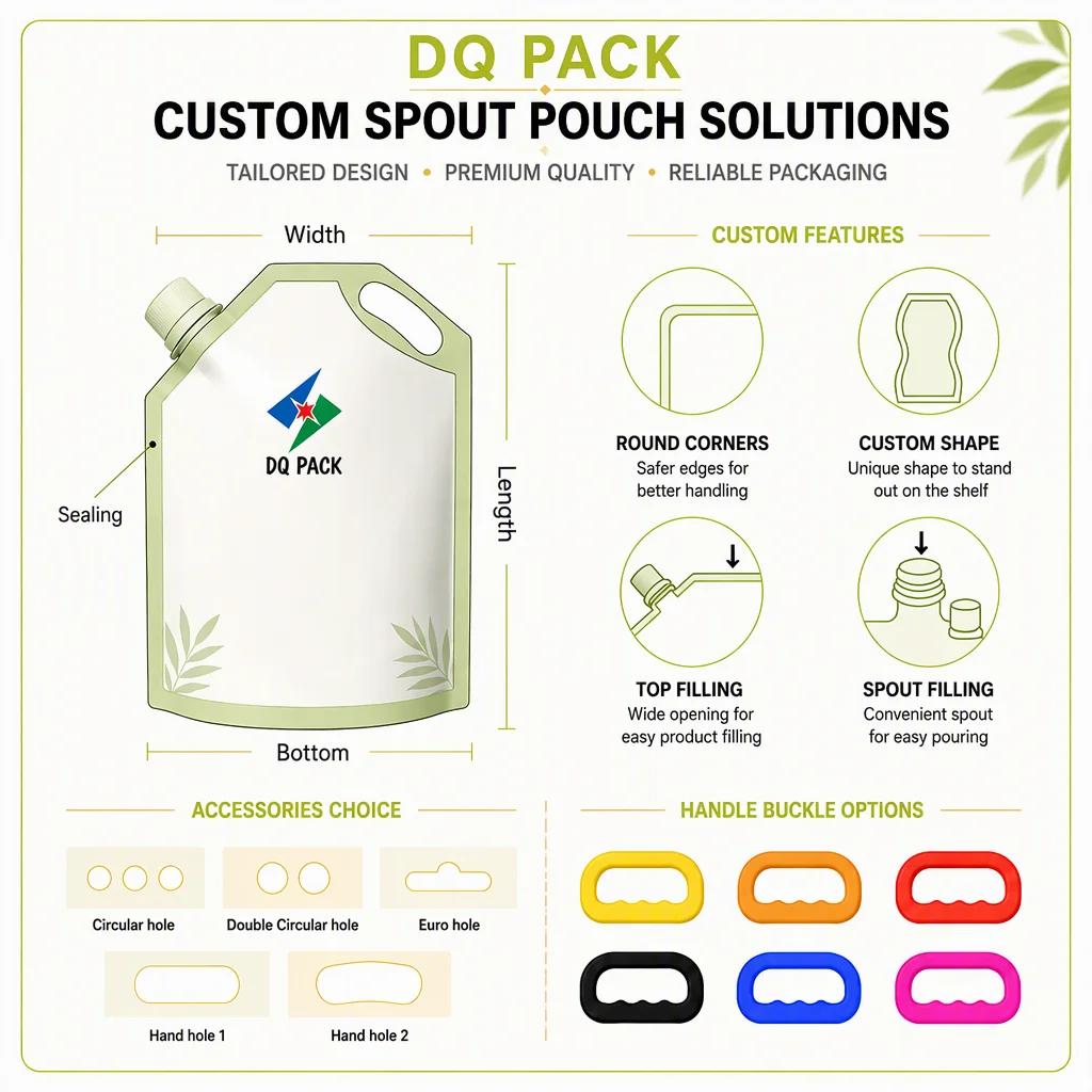 Spout Pouch Manufacturer Custom Printed Doypack Bag Food Grade Liquid Packaging Supplier for Juice Honey Cocktail
