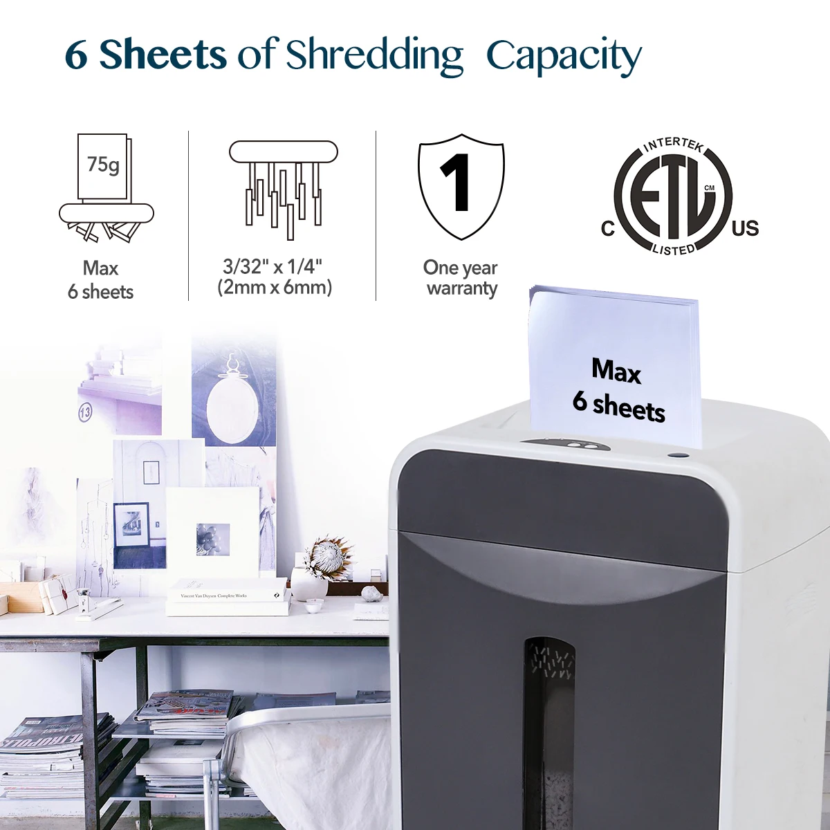 Росомаха 6-лист 2x6 мм супер микрорезки из высокий уровень безопасности P-5 крайне низкий шума бумага в виде кредитной карты Шредер для домашнего офиса SD9610