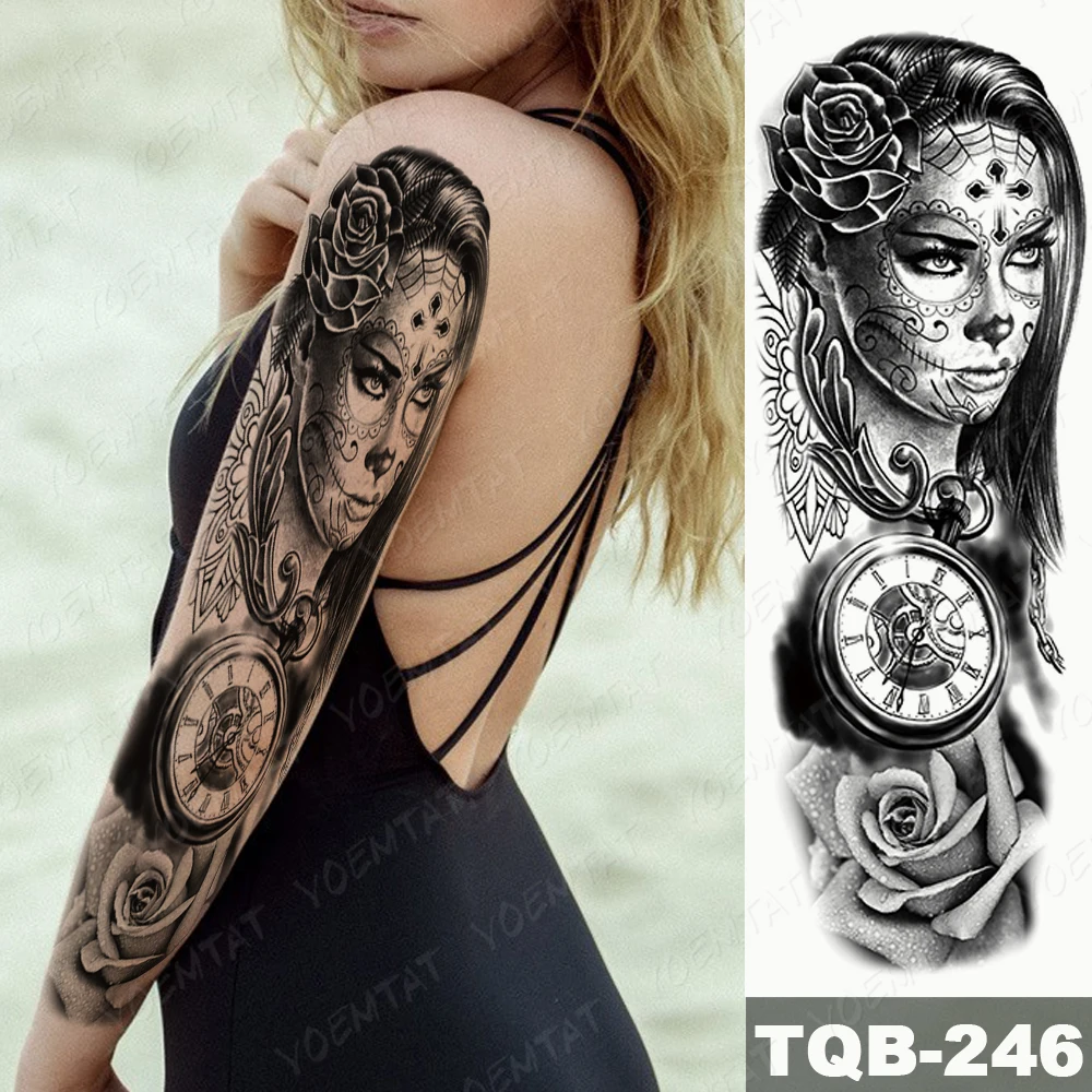 16 Tatuagens Femininas Temporária Para Mãos Removível 21x14cm - BZ-118