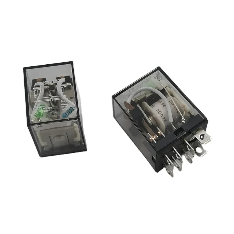 2 Relais Electromagnétiques JQX-13F(D) 24VDC 10A - Miniature Haute Puissance DPDT 8 Broches, Pour Automatisme Et Contrôle