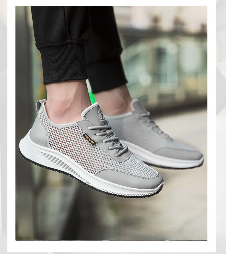 2024 Hot Sale Walking Style Light Weight Mens Fitness Injection Molding Mesh Casual Shoes