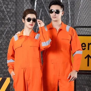 Custom Cotton High Quality Flame Fire Retardant Safety Coveralls Overalls Workwear Work Clothes Uniform