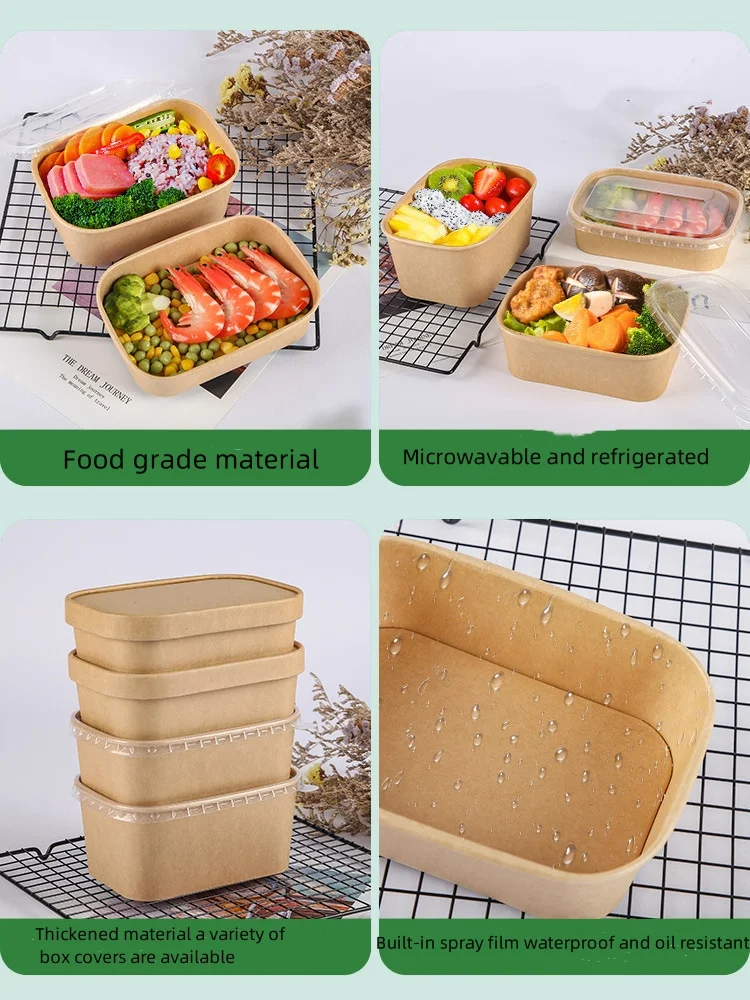 Kraft Rectangular Microwavable Deli Lunch Food Takeaway Container With