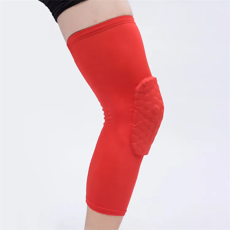 Knee Protection Honeycomb Long Knee pad Anti-Collision Support for Basketball Sports