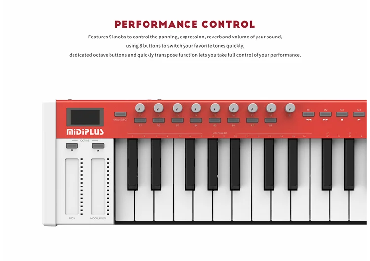 Midiplus X6pro Mini USB MIDI Keyboard Controller with Sound Engine