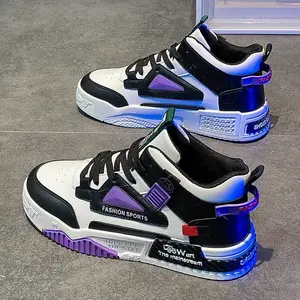 New Casual High Top Sneakers Breathable Soft Soled Comfortable Shoes Thick Soles for Spring Summer Autumn Walking Espadrilles