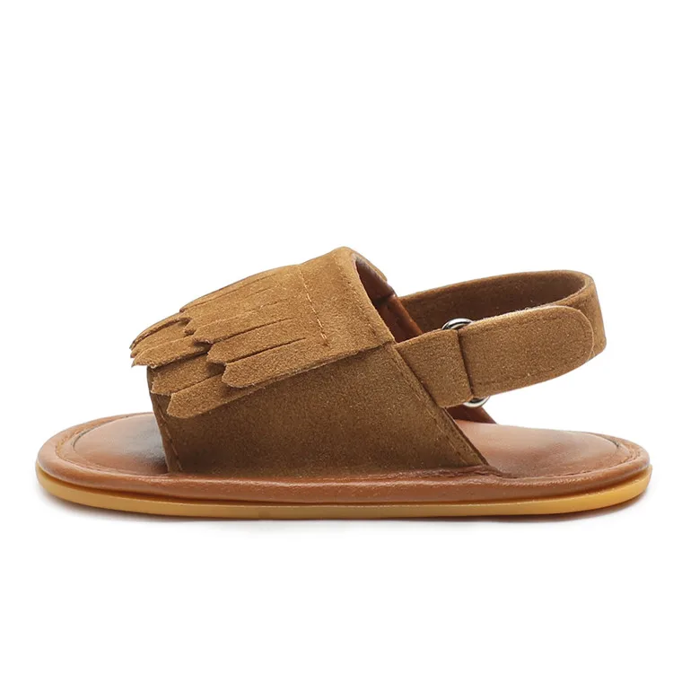 Сандалии для маленьких девочек, летняя детская обувь, повседневная модная обувь для маленьких девочек, сандалии для девочек из искусственной кожи с бахромой