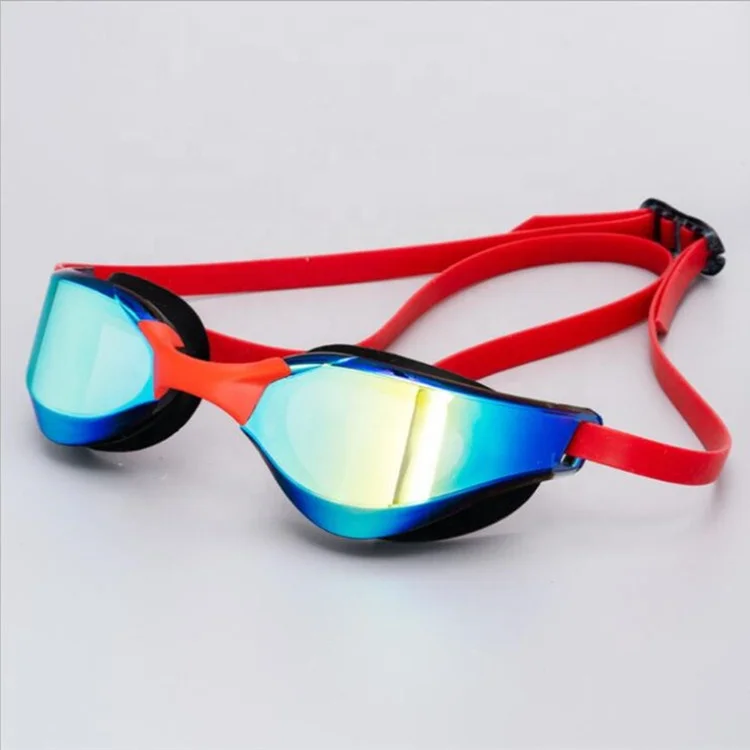 Adults Big Silicone Frame Swimming Goggles No Leaking Anti Fog Swim Glasses 