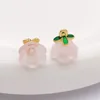 Giglio di vetro rosa chiaro della valle fiore 12*11mm-1.2g-23661