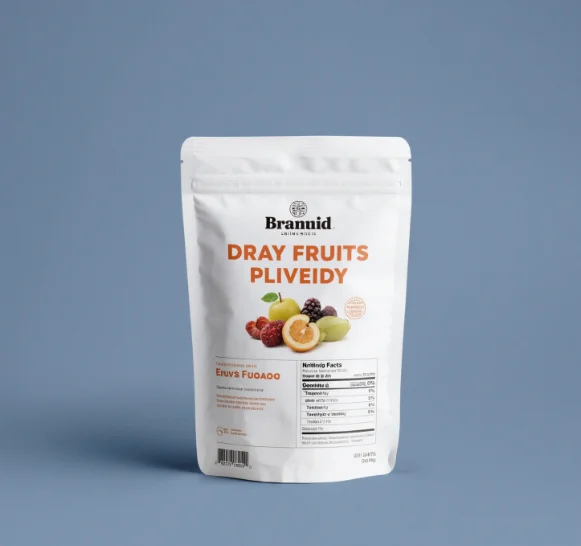 Re Sealable Food Packaging Upright Bag, Dried Fruit Snack
