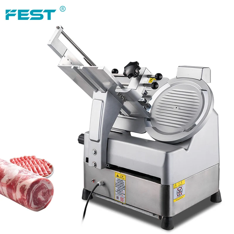 【ハウジング】 薄いラムロール肉スライサー自動300mmナイフ冷凍肉切断機コマーシャル Buy Frozen Meat Cutting