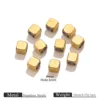 gold Square beads 4mm