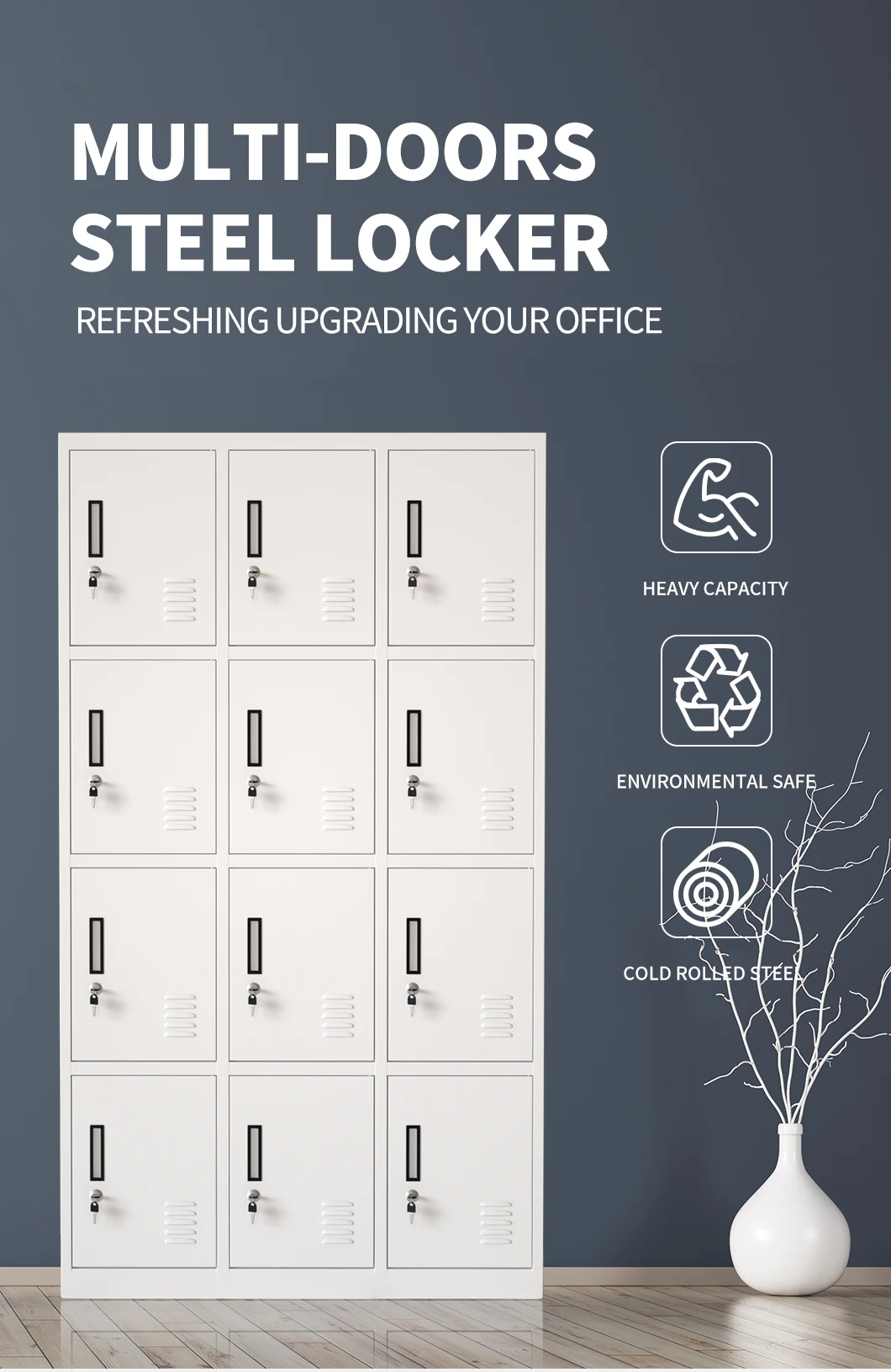 School Gym Locker Manufacturer Metal Locker 12 Door Steel